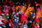 striking headwear in the Night Carnival at Thames Festival