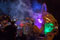 dancing around Alice´s tea pot in the Night Carnival at Thames Festival
