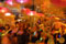 dancers with parasols in the Night Carnival at Thames Festival