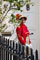 woman standing in front of door on Royal Crescent Bath