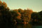 looking across the lake in St James's Park at sunset in summer