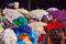 parasols and headwear during the promenade at Jane Austen Festival Bath 2010