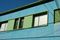 blue building in Valparaiso