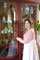 Jane Austen fan at the china cabinet in regency house in Bath 2011